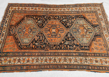 Orange & Seafoam Khamseh Rug - 4’8 x 6’7