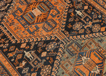 Orange & Seafoam Khamseh Rug - 4’8 x 6’7