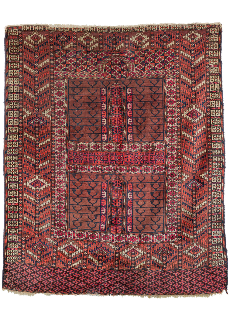 Yomud Ensi Rug - 4'2 x 5'