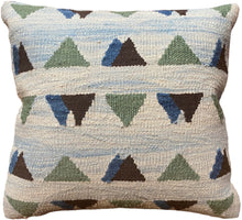 natural handwoven indigo dyed Turkish pillow