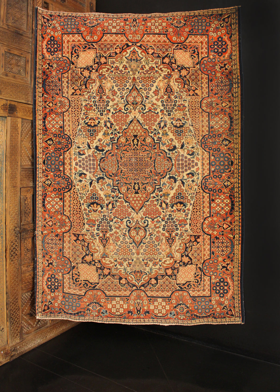Antique Dabir Kashan - 4'3 x 6'5