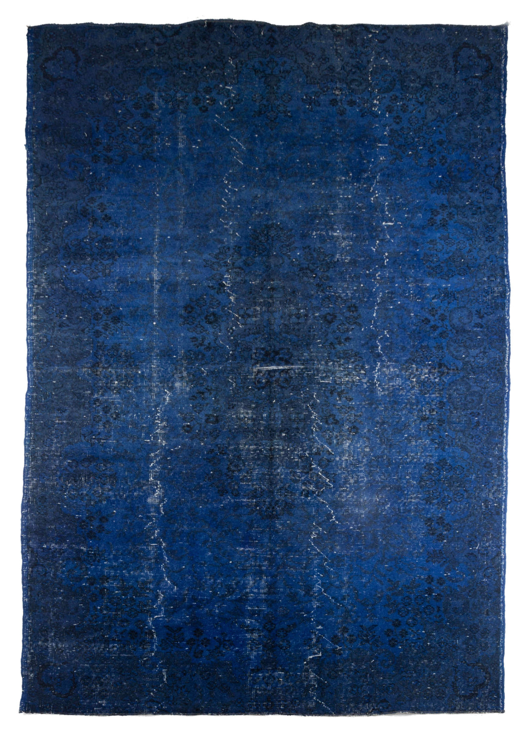 Mid Century Turkish BlueOverdye Area Rug