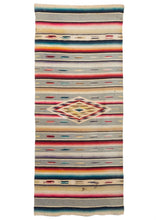 Vintage Mexican Serape Textile with extensive moth damage