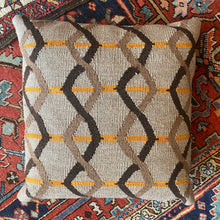 handwoven natural dyed gray Turkish pillow